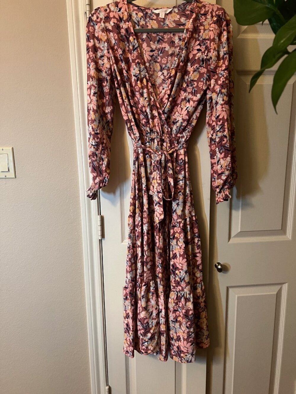 Women's Lauren Conrad Dusty Rose Floral Dress - Size Small